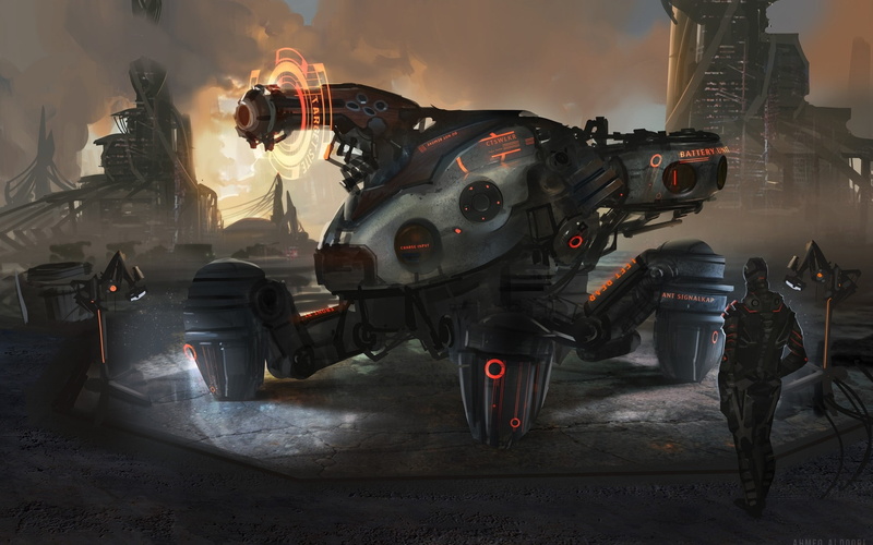 hd, Futuristic, Robots, art, 1080P, artwork