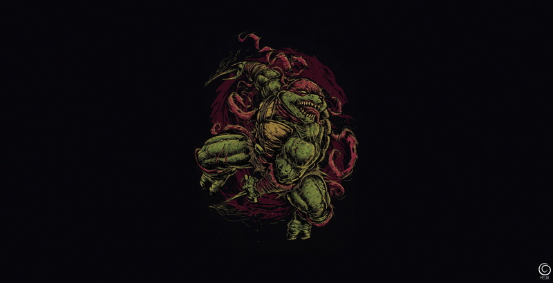 simple background, artwork, Teenage Mutant Ninja Turtles, 1080P