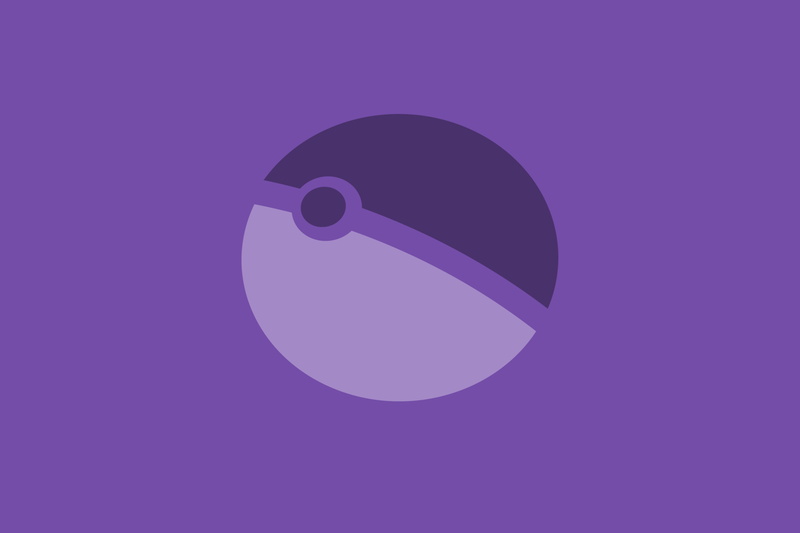 2K, Pokéballs, Pokémon, minimalism, purple background