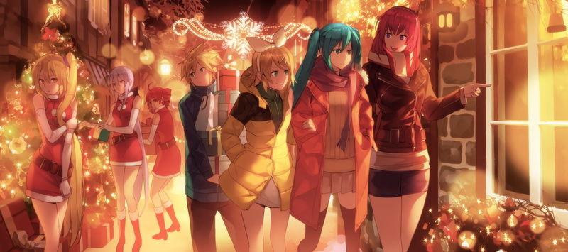 Crossover, Rin Kagamine, Len Kagamine, Vocaloid, Akita Neru, Yowane Haku, 1080P, Anime, Hatsune Miku, Luka Megurine, Kasane Teto, Utau