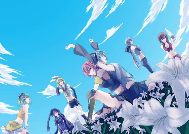 Vocaloid, Meiko (Vocaloid), Yuzuki Yukari, GUMI (Vocaloid), Haku Yowane (Vocaloid), 720P, Hatsune Miku, Anime, Rin Kagamine, Luka Megurine