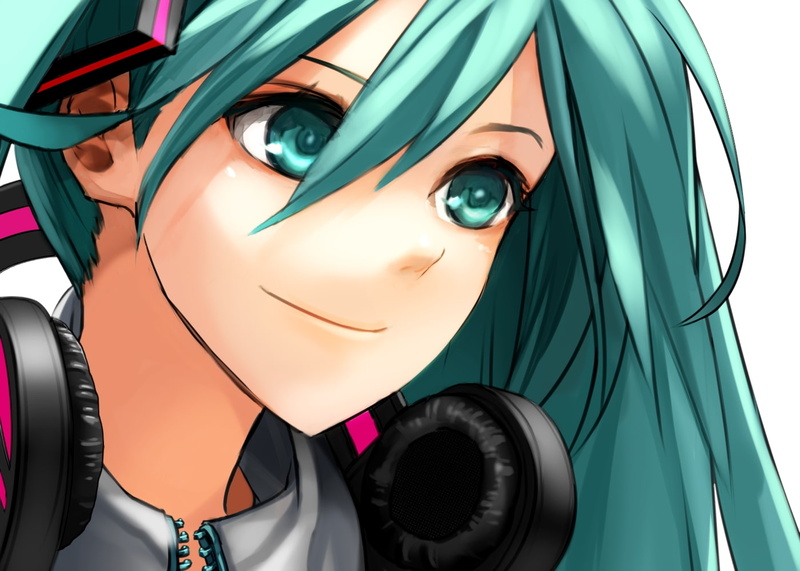 art, x, vocaloid, anime, hd, yowane, 720P, hot, headphones, simple, haku, background