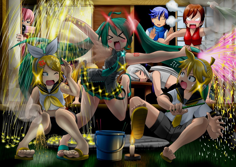 Hatsune Miku, Rin Kagamine, Haku Yowane (Vocaloid), Meiko (Vocaloid), Vocaloid, Luka Megurine, 1080P, Len Kagamine, Kaito (Vocaloid), Anime