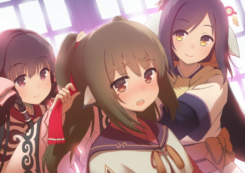 craft, representation, art and craft, mask, close-up, Utawarerumono, toy, Nekone (Utawarerumono), anime, sunlight, anime girls, Kuon (Utawarerumono), 1080P