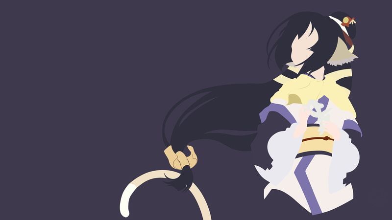 Vector, Kuon (Utawarerumono), Anime, Nekomimi, Utawarerumono, Minimalist, 1080P