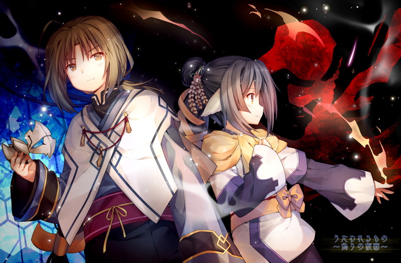 lighting equipment, female likeness, Utawarerumono, representation, no people, sculpture, close-up, male likeness, human representation, night, illuminated