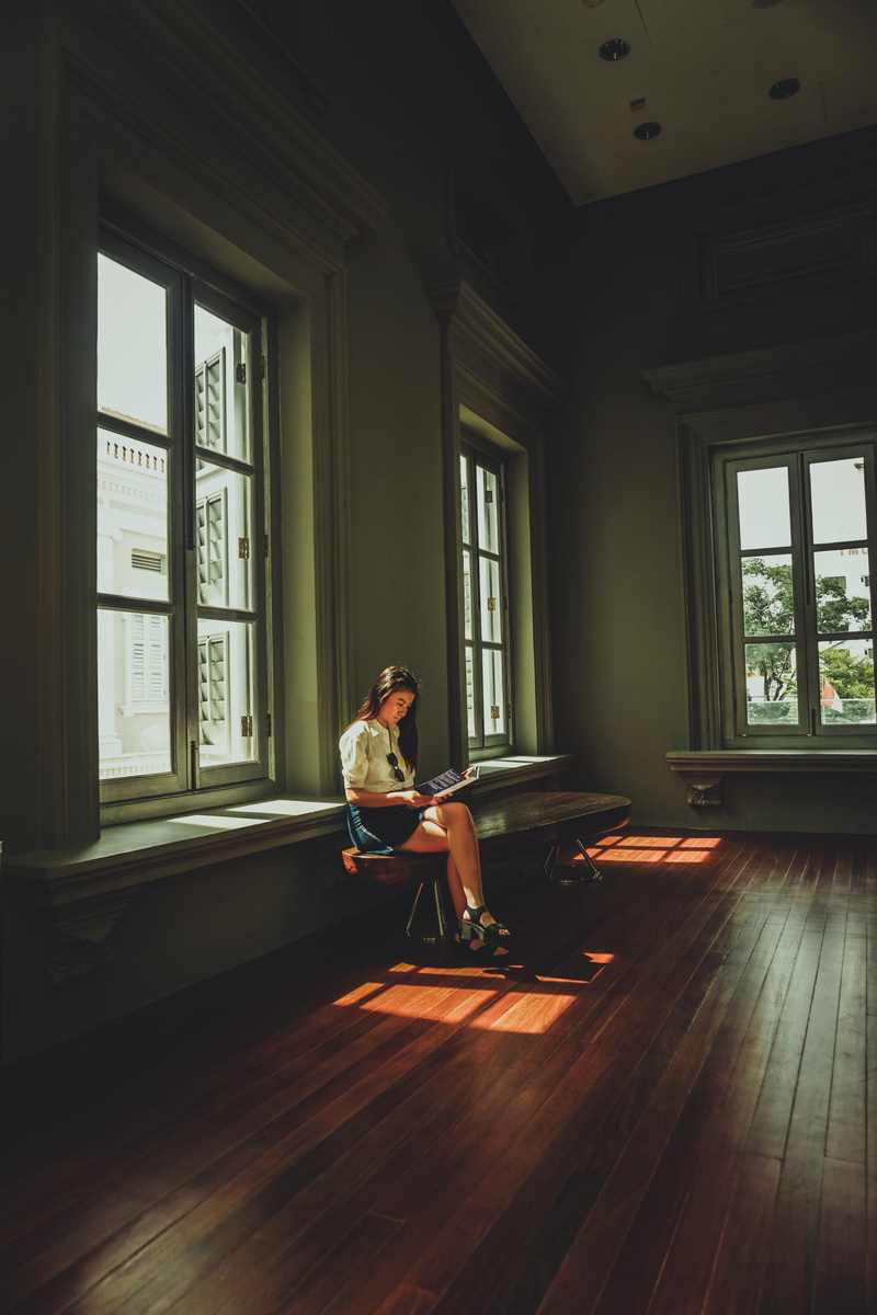 leisure activity, adult, book, girl, hardwood floor, wood, young, home, desk, day, chair, flooring, room, magazine, home interior, young adult, young women