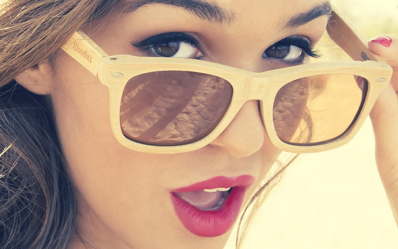 lips, brunette, glasses, women with glasses, looking at viewer, red lipstick, model, women, eyeliner, open mouth, 1080P