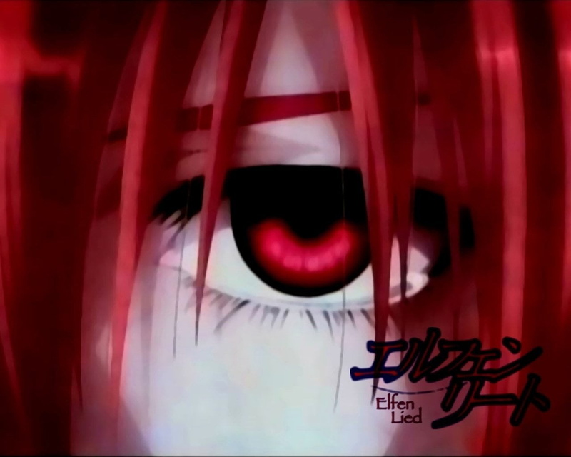 720P, obscured face, human eye, portrait, reflection, red, text, Anime, men, close-up, paint, emotion, western script, people, Elfen Lied, full frame