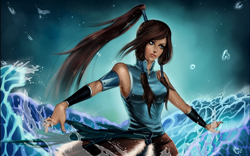 leisure activity, young women, indoors, hair, water, real people, lifestyles, adult, young adult, 1080P, women, ponytail, The Legend of Korra, underwater