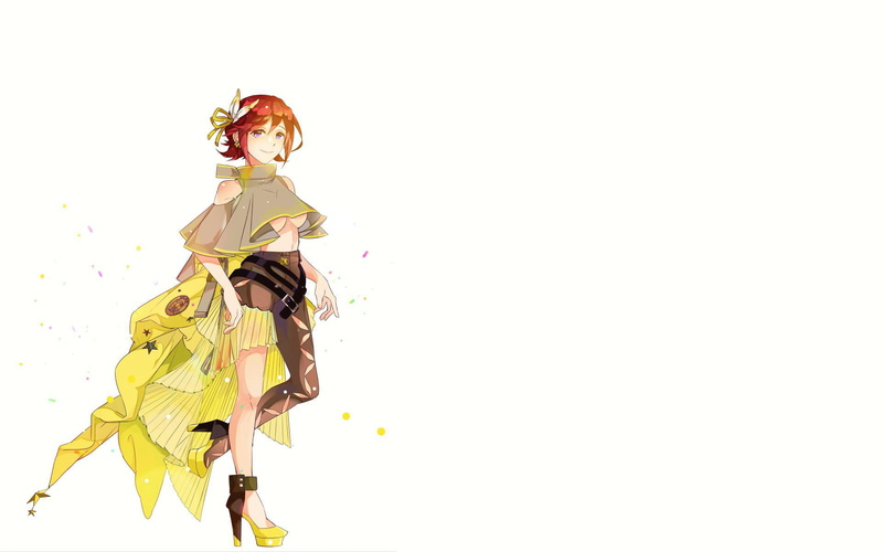 redhead, blue eyes, Walküre, anime girls, 1080P, white background, Kaname Buccaneer, Macross Delta, anime