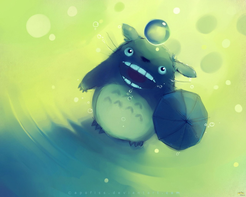 animal themes, animal, umbrella, 1080P, high angle view, fun, close-up, neighbor, mood, nature, ball, shiny, blue, deep, drawing, purity, anime, figure