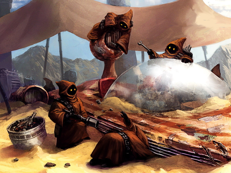 drawing, jawa, 720P, star, wars
