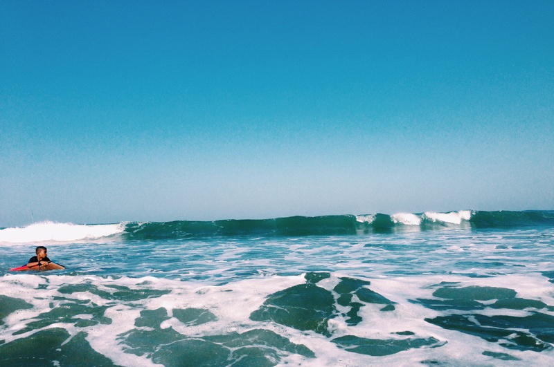 beauty in nature, water, surfing, day, one person, indonesia, wave, beach, real people, 2K, jawa barat, leisure activity, horizon over water, sea, nature