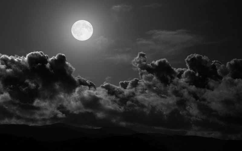 nature, art, dark, w, sky, b, hd, amp, 720P, Clouds, Moon