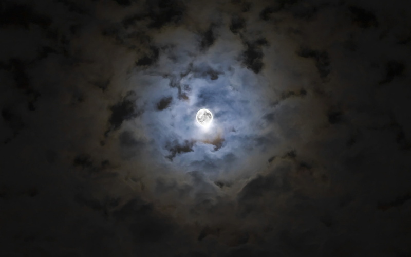 dark, nimbus, 1080P, clouds, dark sky, moon, sky, halloween, holidays