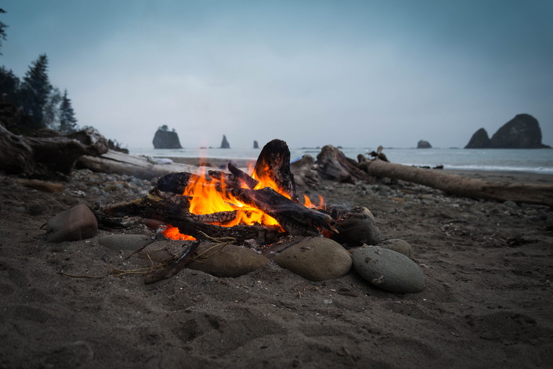 ocean, water, sea, hot, olympic coast, burning, bonfire, beauty in nature, solid, sky, rock - object, beach, seashore, rock, fire - natural phenomenon