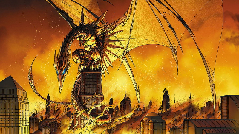 dragons, comics, image, 1080P, michael, turner, soulfire, buildings