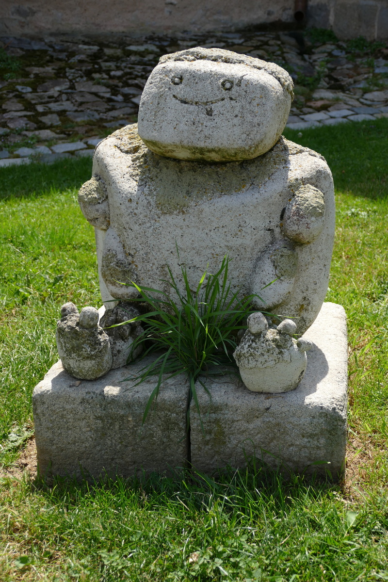 boulder, sculpture, nature, solid, representation, comic, stone - object, pubic hair, outdoors, grass, france, plant, art and craft, statue, no people