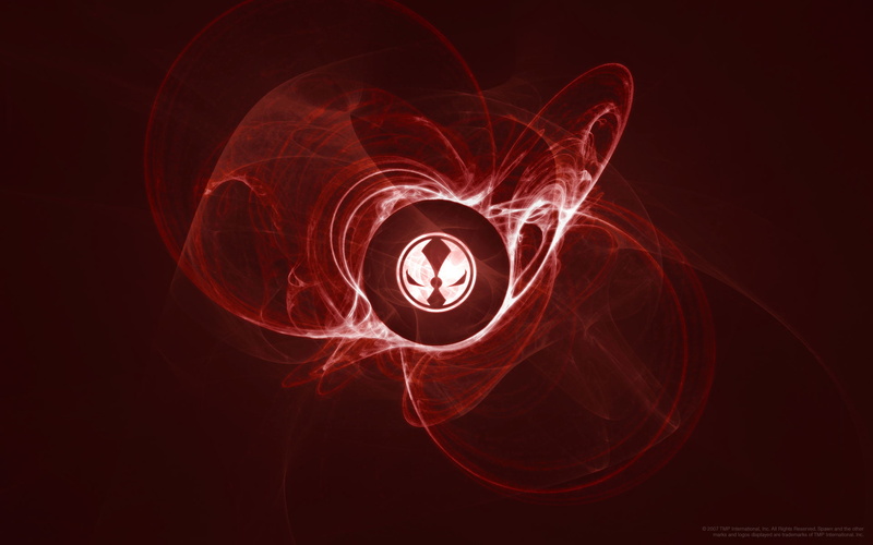 round, hd, 1080P, spawn, white, graphic, comics, game, red