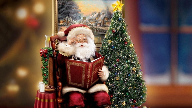 1080P, claus, year, santa, illustration, new, new year, gifts, santa claus