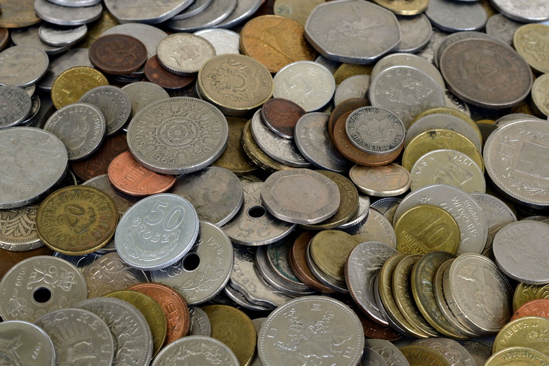 business finance and industry, collection, wealth, 4K, coin, money, metal money, banking, high angle view, economy, shiny, circle, large group of objects