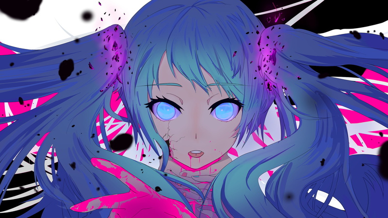 craft, broken face, representation, purple, pattern, droid, human representation, vocaloid, arts culture and entertainment, decoration, empty eyes, paint