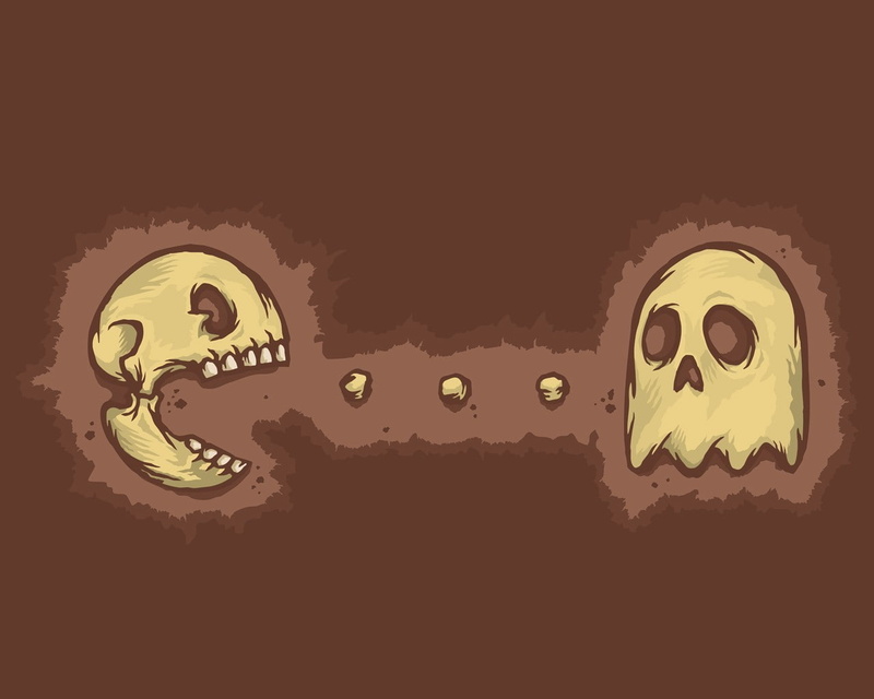 Pacman, 720P, skull