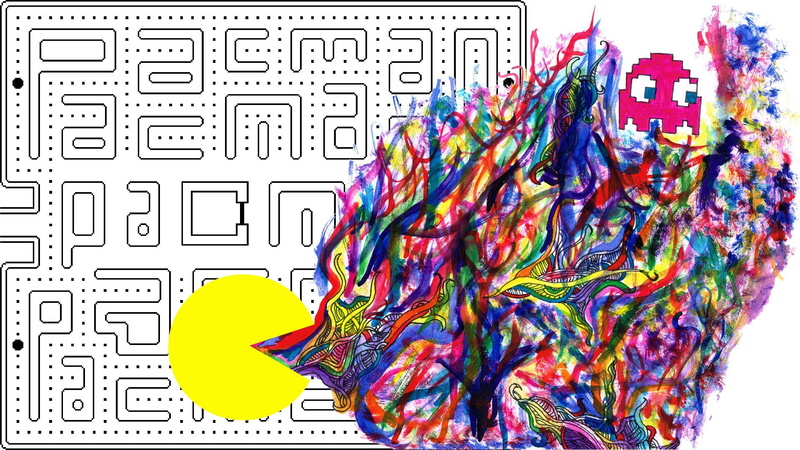 1080P, hd, digital/artwork, abstract, pacman