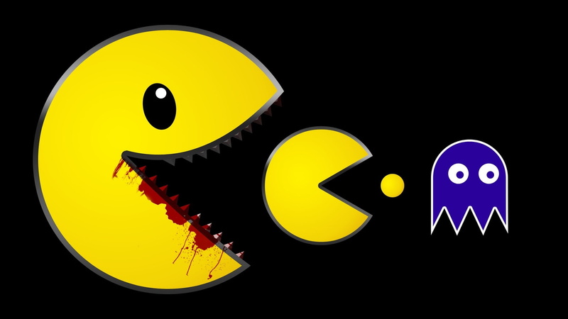 ps, entertainment, pacman, hd, funny, Vector, 1080P, art