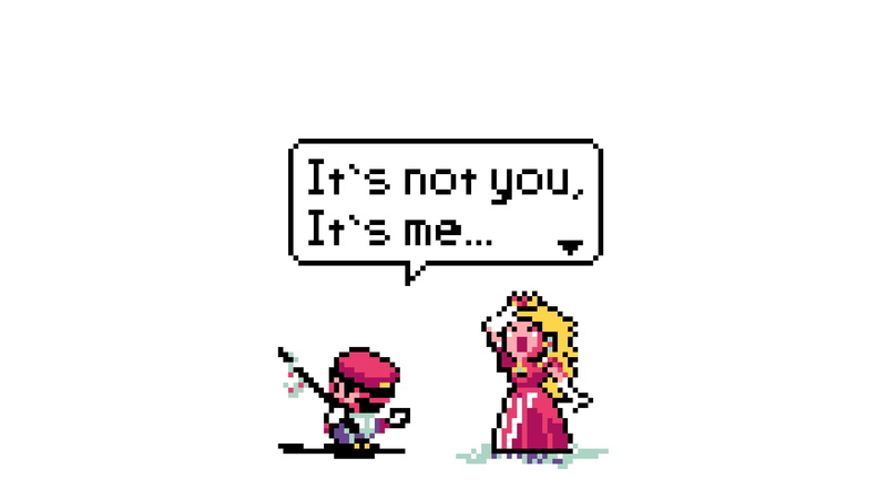 Super Mario, pixels, minimalism, retro games, pixel art, video games, 1080P, Peach