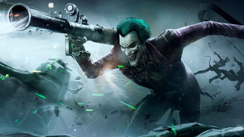 sport, men, Joker, industry, occupation, Injustice Gods Among Us, indoors, full length, clothing, motion, people, working, underwater, tank, video games
