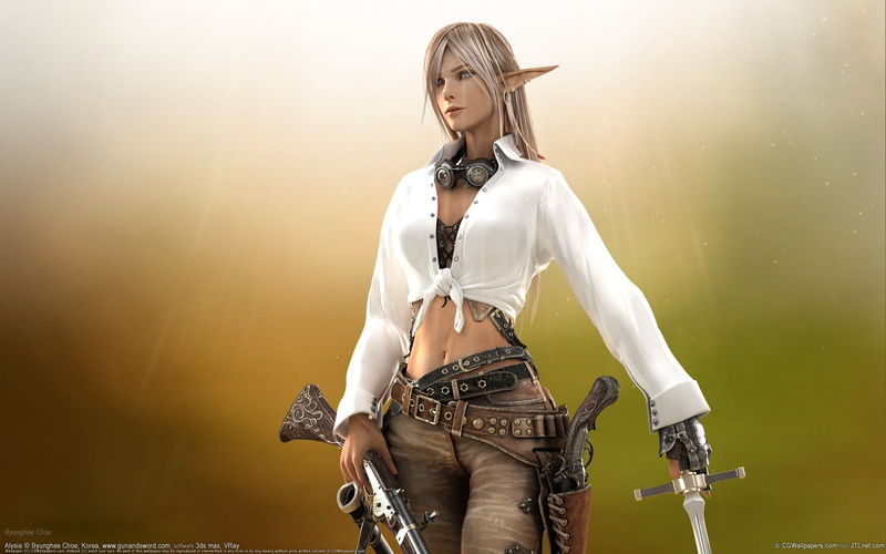 Lineage II, 1080P, Fantasy, Women Warrior