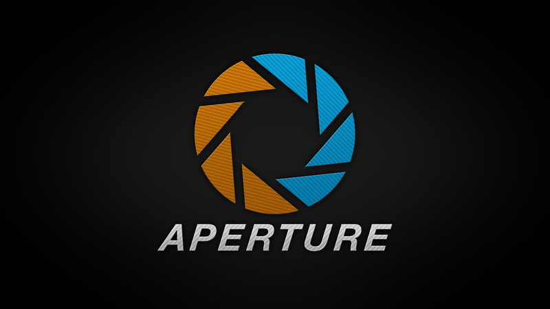 Aperture Laboratories, 4K, fictional logo