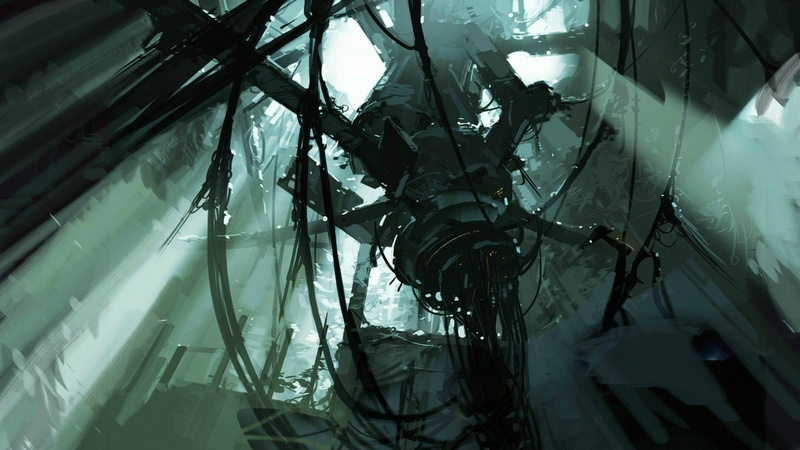 day, stage, plant part, architecture, damaged, deterioration, tree, portal 2 aperture laboratories concept art video games ruin futuristic science fiction machine