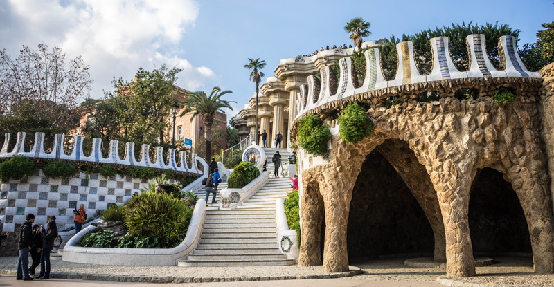 museum, building, spain, city, architecture, famous, built structure, catalonia, artist, artistic, staircase, incidental people, tree, architectural column