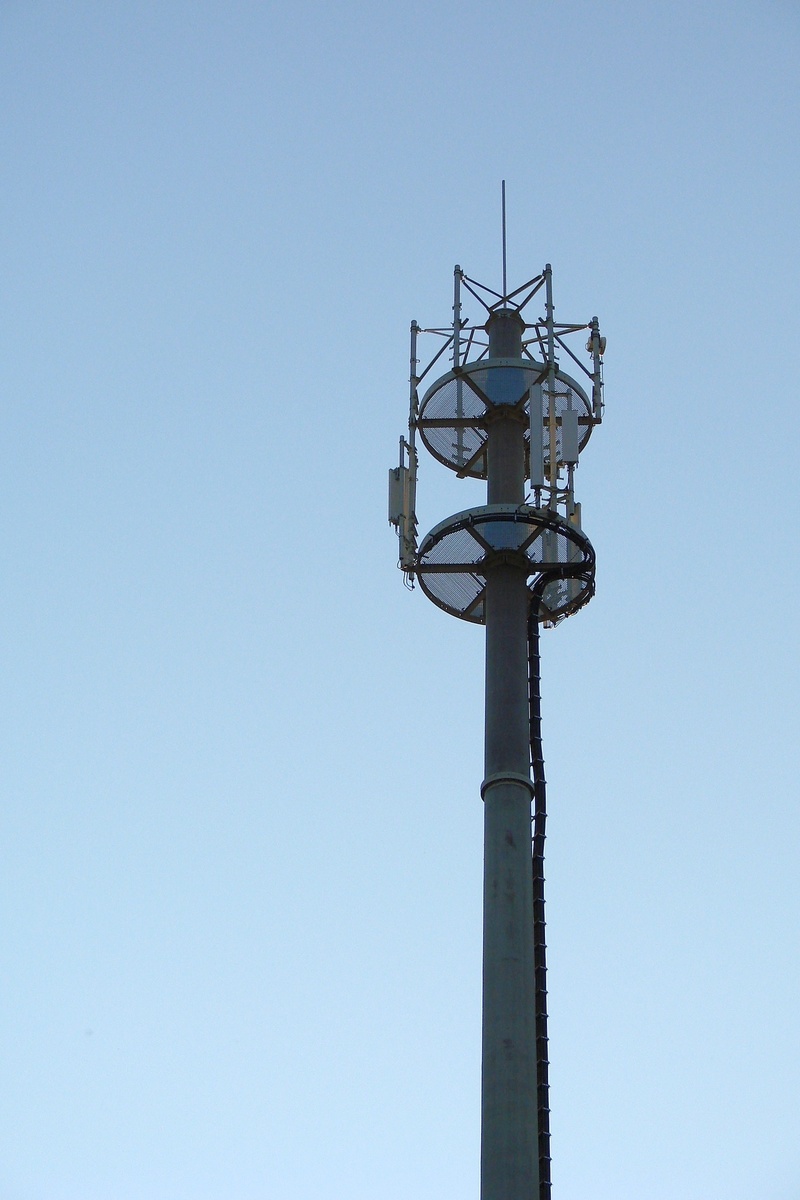 1080P, lighting equipment, communication, nature, light, gsm, power supply, telecommunication, technology, blue, pole, metal, copy space, low angle view
