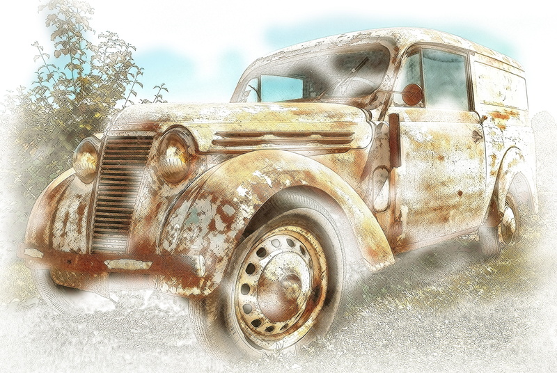 grunge, renault juvaquatre, obsolete, auto, stainless, wheel, day, cloud - sky, broken, old, defect, oldtimer, antique, transporter, metal, motor vehicle