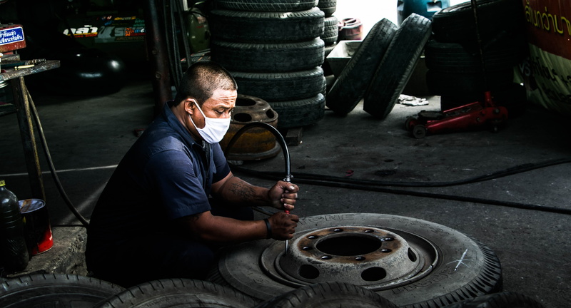 man, working, transportation, one person, workshop, men, daytime, industry, repairing, metal industry, work tool, worker, technician, repair, mechanic