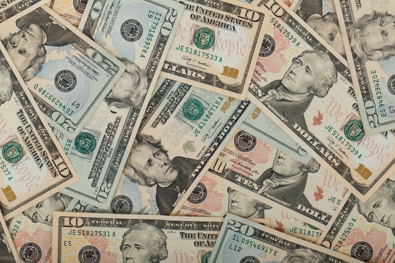 texture, human representation, high angle view, stock, american, banknote, indoors, large group of objects, number 100, us dollars, studio shot, no people