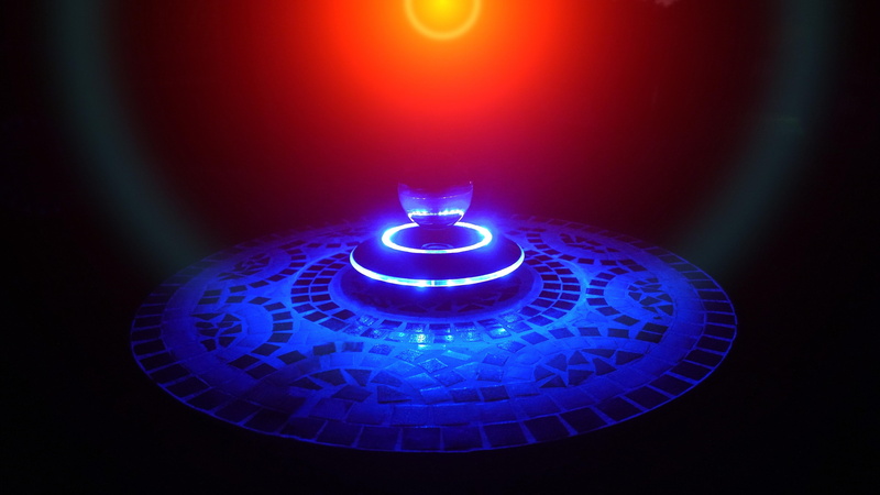 bistro table, bluetooth speaker, table, lighting, 5K, darkness