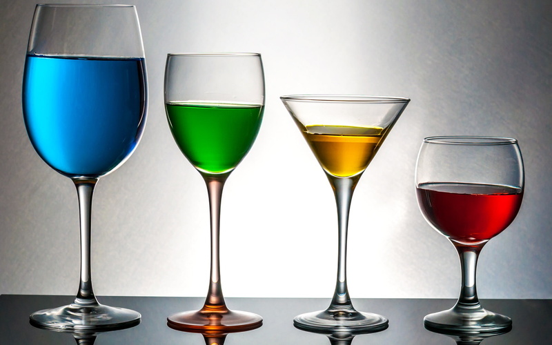 Yellow, Red, Blue, Green, Glass, Cups, Beverage, 1080P