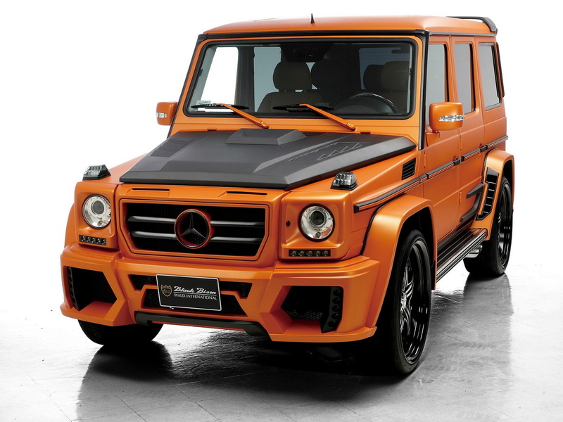 sports, tuning, benz, line, mercedes, black, bison, w463, wald, 720P, g klasse, edition, 2012, suv