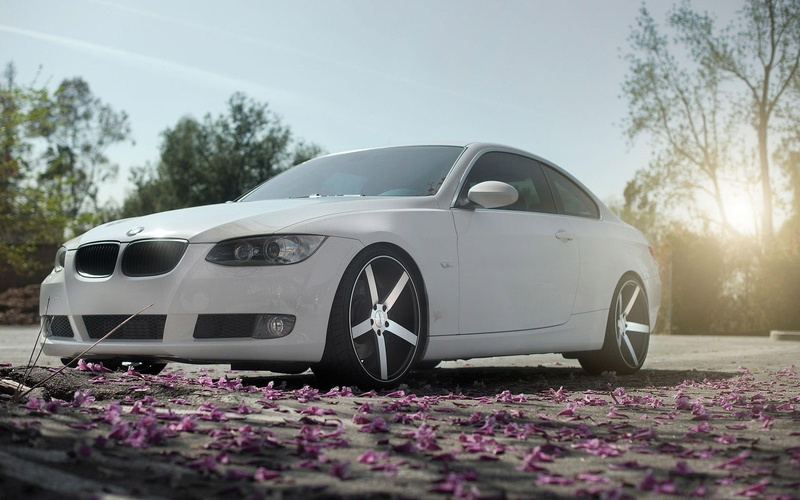 cars, bmw 3 series, vossen, series, 1080P, 1920x1200, white, sedan, bmw, vossen wheels, wheels