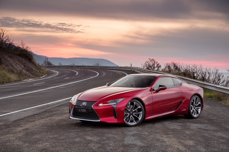 Lexus LC 500, Red Car, Lexus, Grand Tourer, Car, 1080P, Vehicle