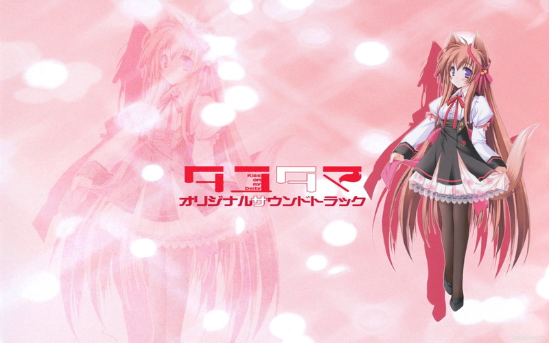 digital, soundtrack, representation, tayutama kiss on my deity, ears, human representation, communication, girl, women, indoors, tail, text