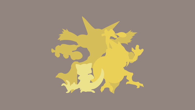 4K, Pokémon, Abra (Pokémon), Kadabra (Pokémon), Alakazam (Pokémon)