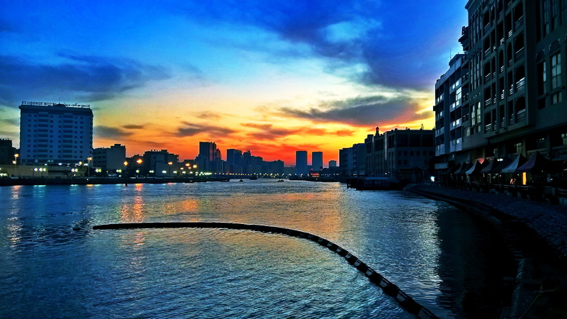 residential district, river, nature, skyscraper, building exterior, waterfront, bur dubai abra station (go to deira old souk abra station), building, built structure