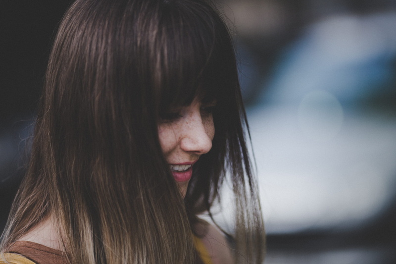 2K, caucasian, focus on foreground, adult, face, beautiful woman, beauty, females, long hair, outdoors, human body part, brown shirt, caucasian Ethnicity