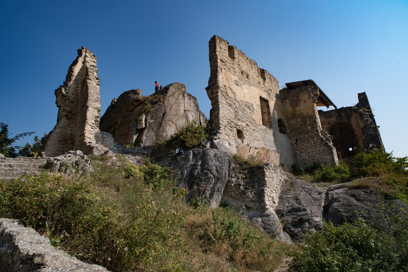 day, dilapidated, abbey, ancient, architecture And Buildings, plant, stones, building, rock - object, dürnstein, low angle view, history, landscape, standing